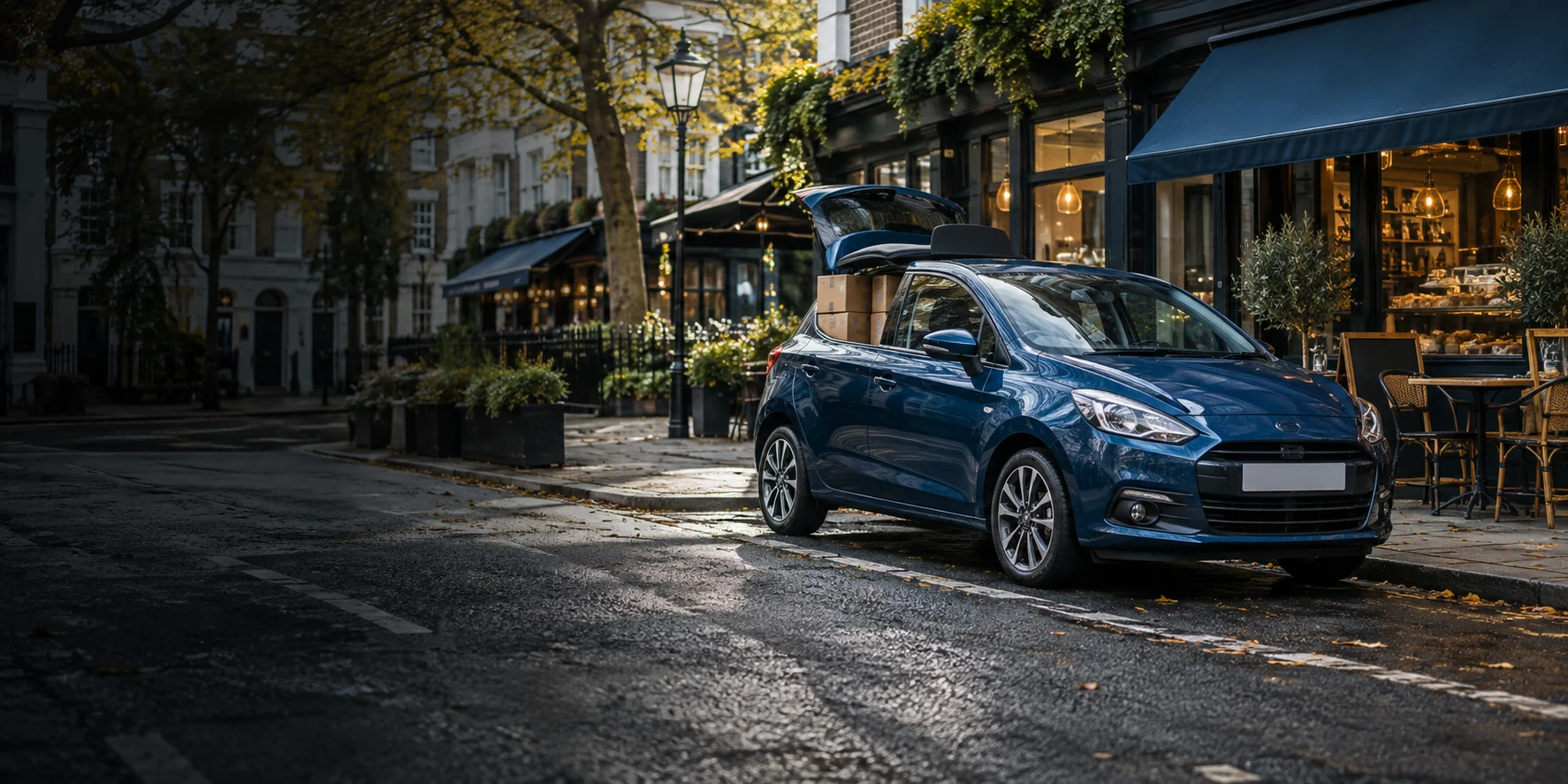 Courier Car — illustrative UK vehicle scene