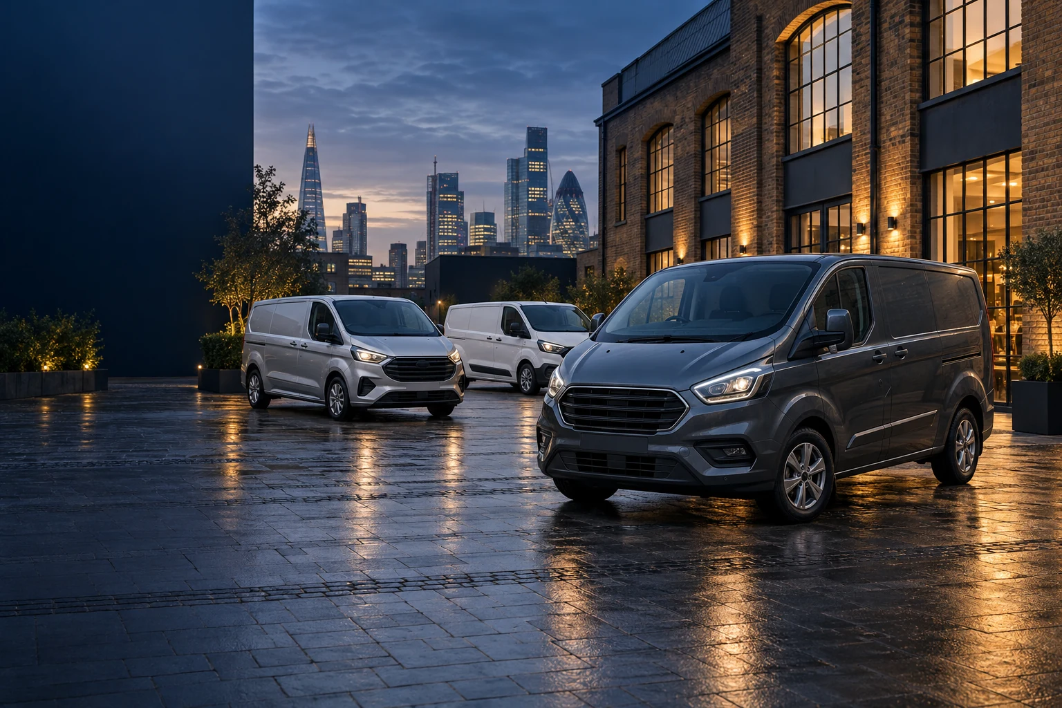 Fleet — illustrative UK vehicle scene