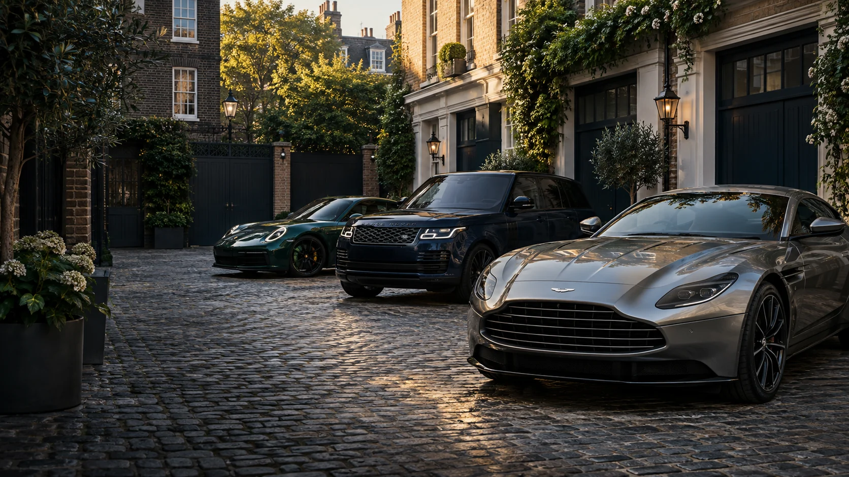 Prestige & Supercar Fleet — illustrative UK vehicle scene